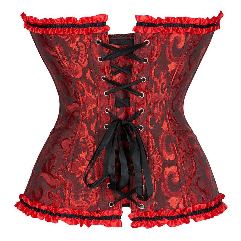 Renaissance Corset Women Plus Size Corset Lingerie Bustier Shapewear Tops Halloween Gothic Party Outfit 819-Q（gift）