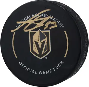 Adin Hill Vegas Golden Knights Autographed Official Game Puck - Fanatics Authentic Certified