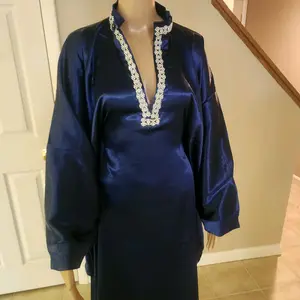African Abaya Evening Party Dress - Luxury Fabric, Long Sleeves, Elegant Design, Perfect for Special Occasions