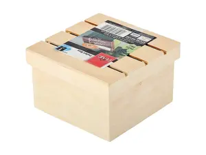 Unfinished Wooden Pallet Box for DIY Crafts – 5.25" x 5.25" x 3", Ready to Paint or Decorate Organiser