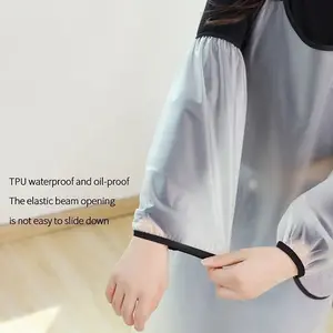 Tpu Waterproof Oversleeves, Anti-Dirty Housework Cleaning, Fawn Color Arm Sleeves, Sleeve Cuff Arm Cover, Kitchen Apron Accessories, Two Pairs Included