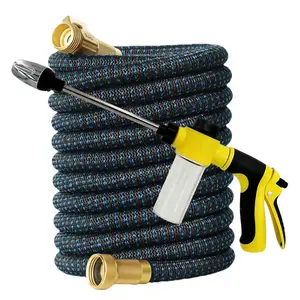 New Flexible Retractable Irrigation Hose - Magic Garden Hose with Spray Gun - High Pressure - Car Cleaning Tool - Plant Watering System with Adjustable Control Valve - Watering Nozzle - Gardening and Lawn Supplies