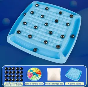 New Chess Game Fun Family Games for Adult 30pcs Chess Game for 2-4 Players Classic Board Game with 30 Pieces and Storage Bag