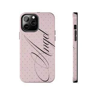 Pink Angel and Letter Elements Themed Phone Case Premium Matte Texture, Anti-Drop, Anti-Fingerprint For IPhone 17-11, Pro Max, Pro Plus, and Samsung S26-22 Protection Safety