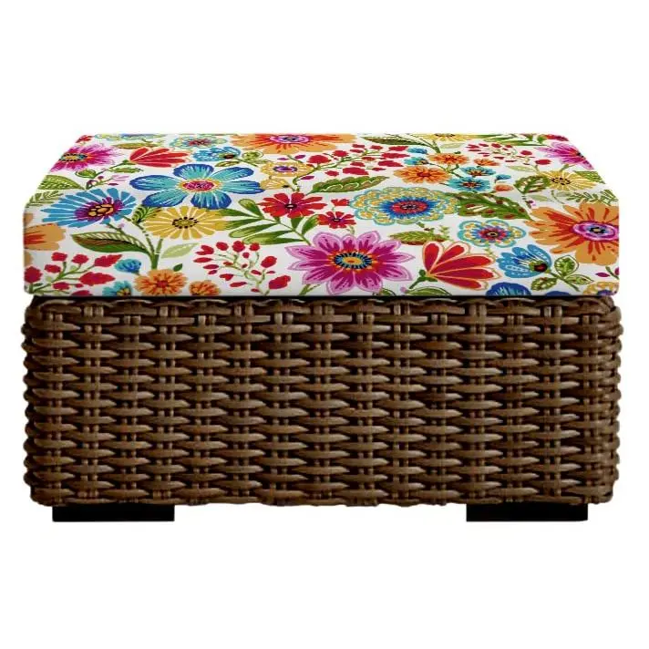 RSH Decor Foam Ottoman Cushion 23"x20"x4" Outdoor Replacement Water Resistant Gregoire Fresco