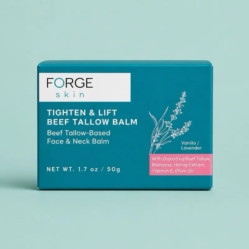 Forge Beef Tallow Balm - Face & Neck Skin Tighten & Lift, Body Care Moisturizer with Hydrate, Soothing & Skin Repair Benefits