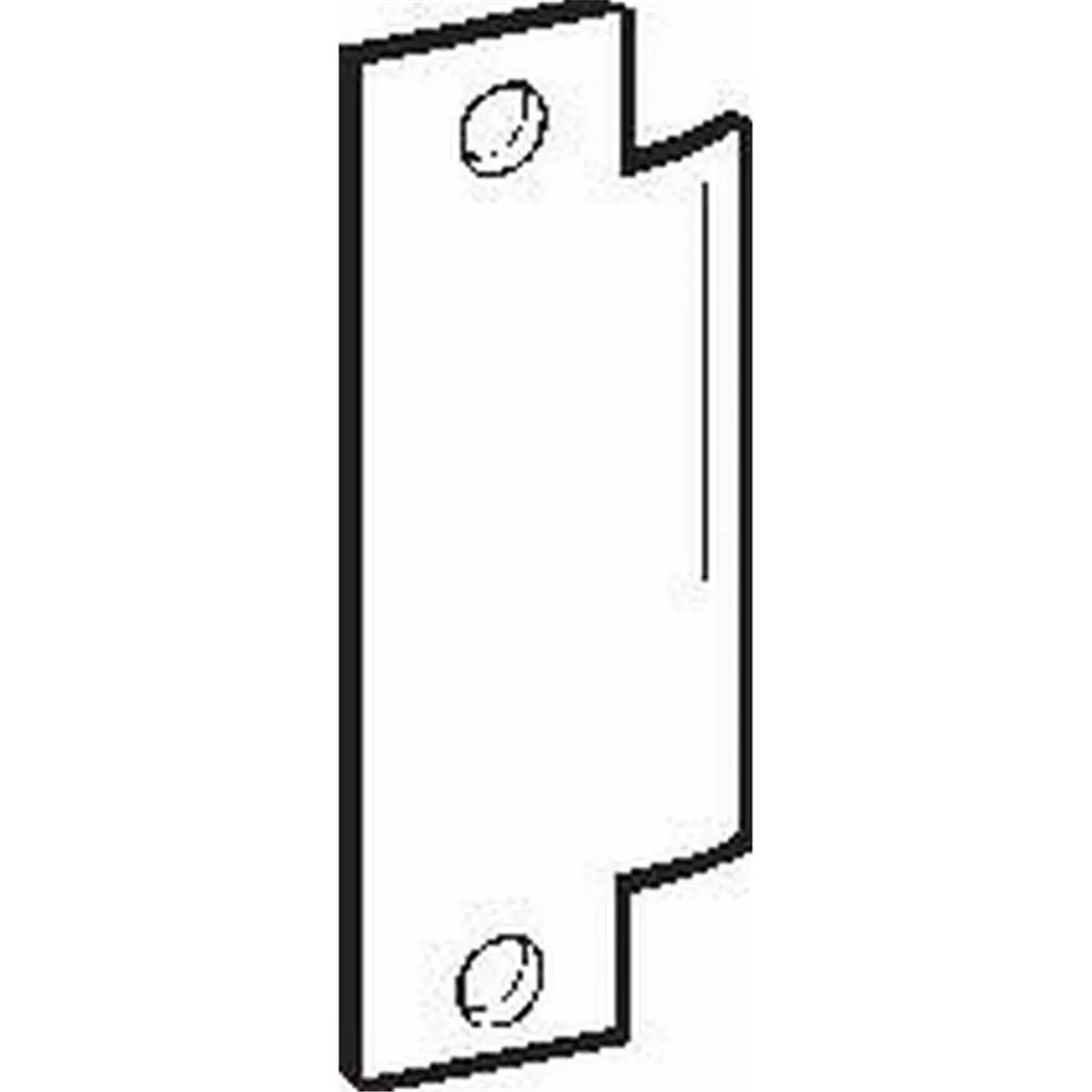 Don-Jo BS16132D Satin Stainless Steel ANSI Strike - 4.875 in. (4-7/8") Blank Strike with Mounting Hardware, Blank Ansi Strike