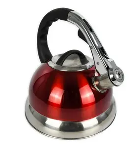 Compatible Stovetop Kettle, Stainless Steel Red, 8.90 x 8.90 x 10.20 inches