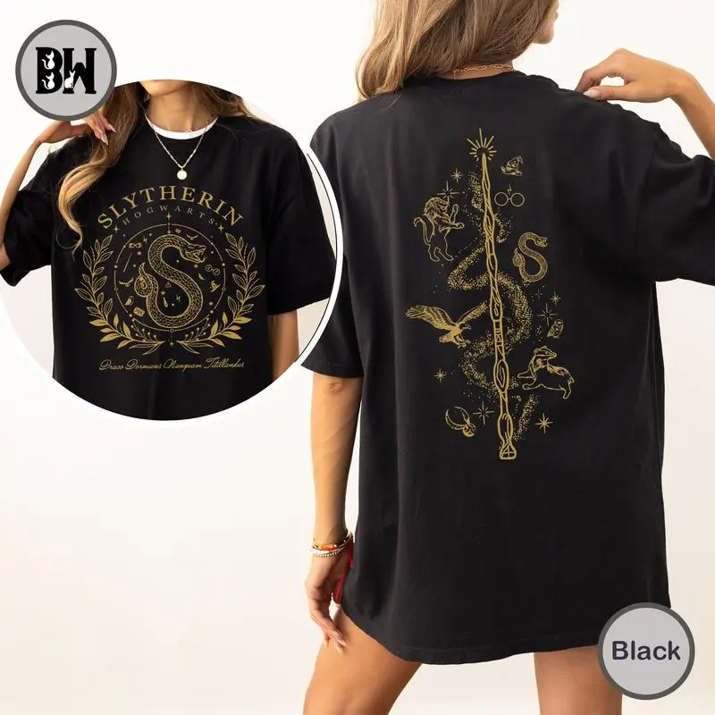 Slytherin Vintage, Hogwarts House Sweatshirts, Wizard World Sweatshirt, Magic World Shirt, Hp Fan Gift, Unisex T-Shirt, Sweatshirt Sweatshirt, Hoodie, Comfort Colors