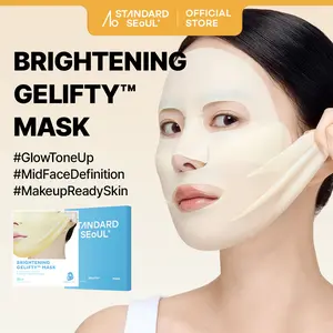 Brightening Hydrogel Face Mask for Depuffing & Glow | Niacinamide + Glutathione | Korean Sheet Mask