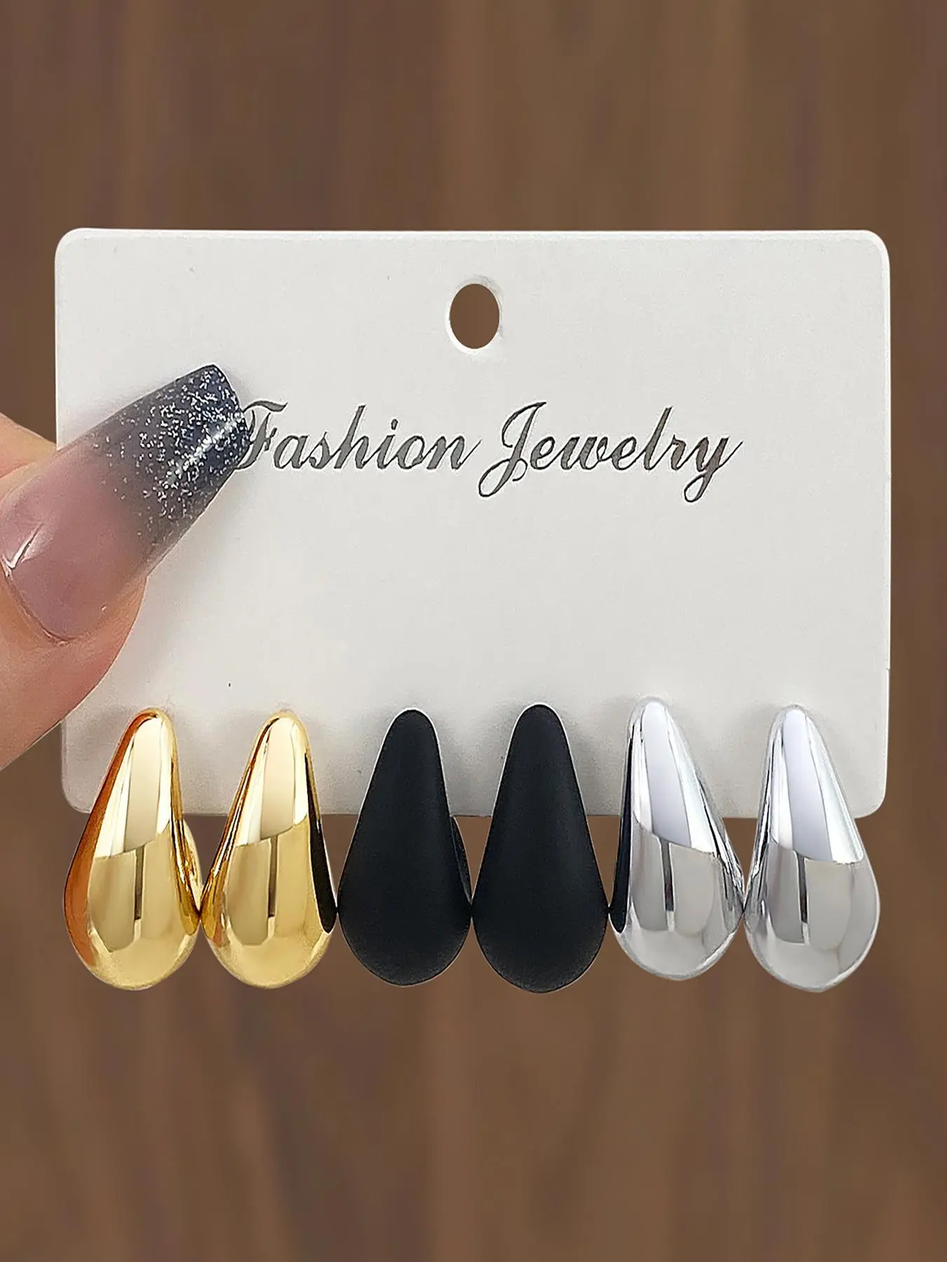 Water Drop Shaped Earrings, Elegant Minimalist Earrings, Fashionable Earrings for Women & Girls, Trendy All-match & Exquisite for Birthday Gift, Stud Earring Jewelry