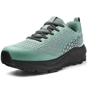 Men's Wide Trail Running Shoes Comfortable Cushioned Hiking Walking Shoes with Arch Support Stability Non Slip Workout Cross Training Sneakers