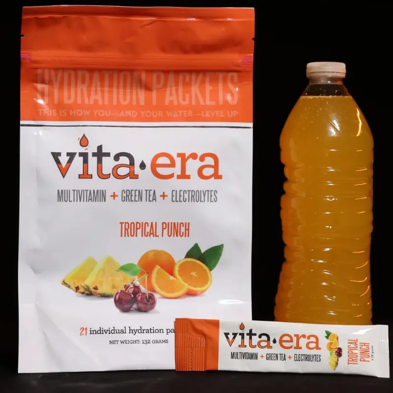 Vita-Era | Tropical Punch 21 Stick Pack Pouch Enhanced Electrolyte Powder Healthcare Supplement