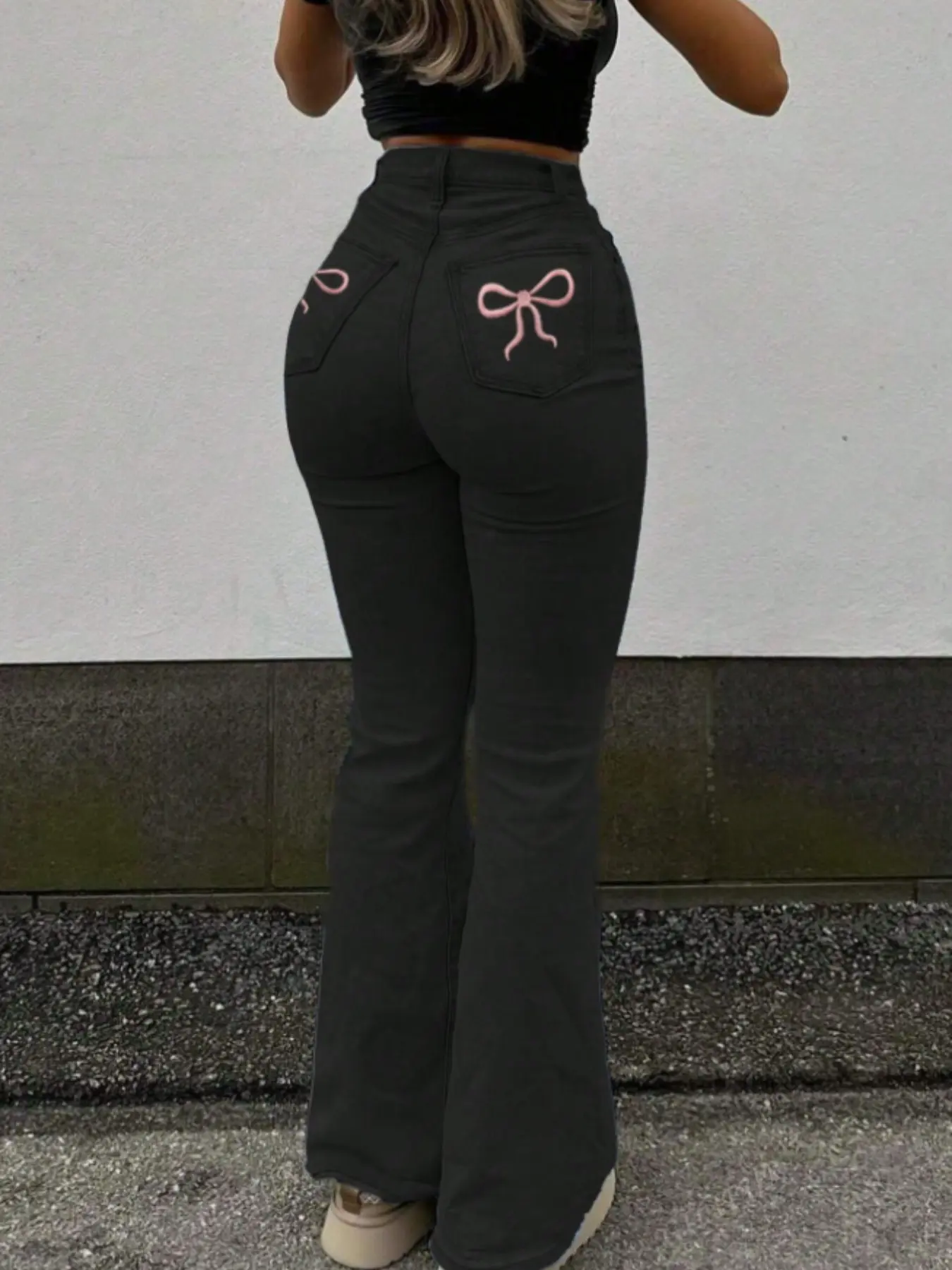 High Waist High Stretch Fit Flare Jeans, Luxury Denim Jeans, Women's Fashion Casual Wear, Comfortable and Stylish, Perfect for Everyday Use, Pants