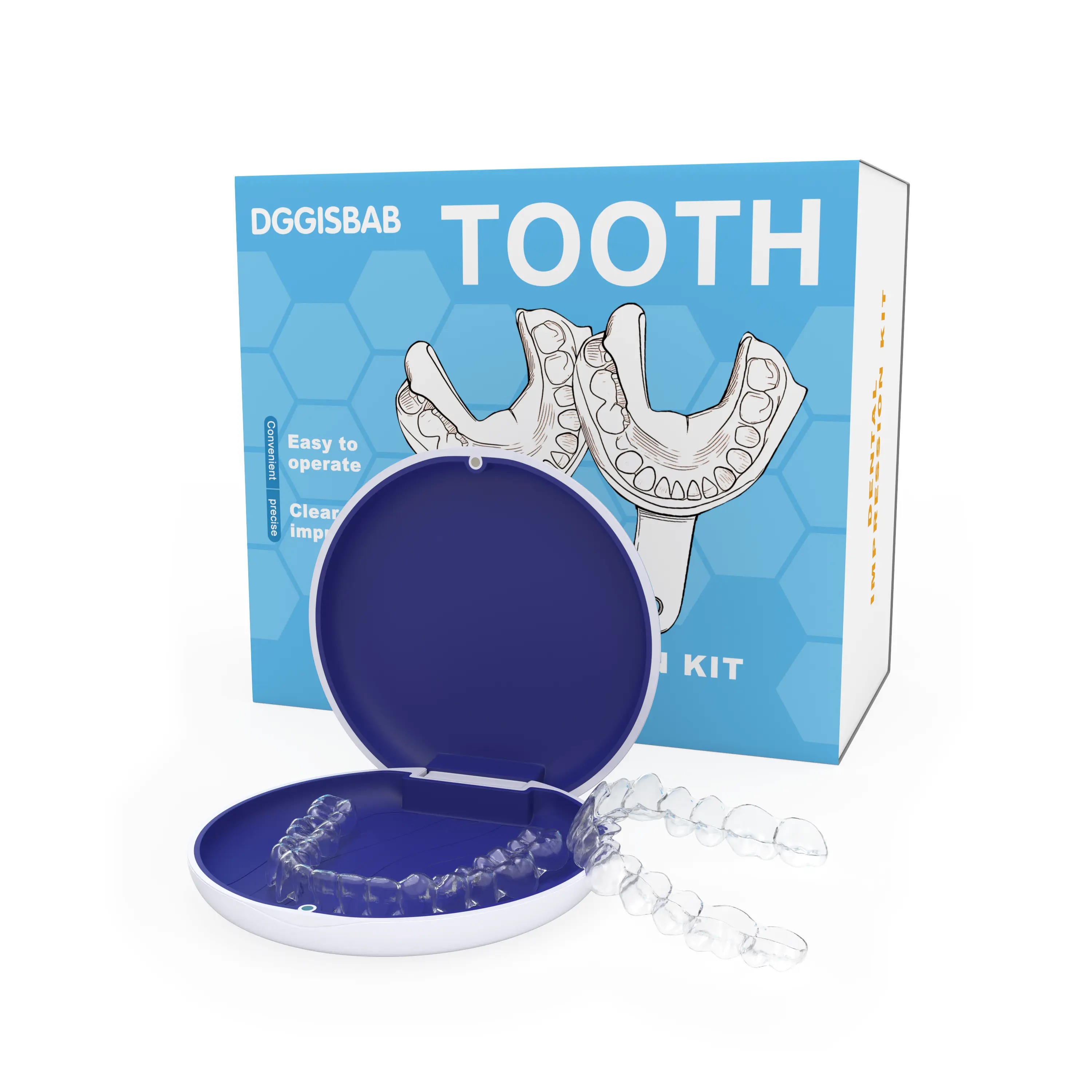 Custom Clear Dental Retainer with At-Home Impression Kit, Made-to-Fit Orthodontic Retainer for Teens and Adults