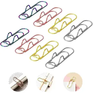 Paper Clip with Pen Holder, 8 Pack Large Metal Paper Clips, 2 in 1 Paper Clip & Pen Loop for Teachers, Office Admin, Students, Planner Lovers | Desktop & Notebook Organizer