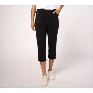 Quacker Factory Short DreamJeannes Grommet Capri Pants