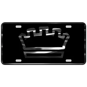 CustoMonsterDesigns Crown Royalty Heavy Duty Aluminum License Plate S29