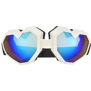 Heart Shaped Sunglasses Fashion Ski Goggles Colorful Oversize Love Glasses for Women Men Fun Eyeglass