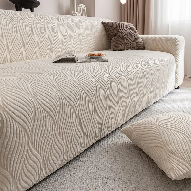 Soft Plush Sofa Cover, Dustproof Sofa Cover, Elastic Sofa Slipcover, Washable Couch Slipcover, Sofa Couch Covers, Sofa Couch Protector, Minimalist Design, Pet-Friendly, Easy Clean, Reusable, Suitable for Living Room & Bedroom, Decorative Home Accessory