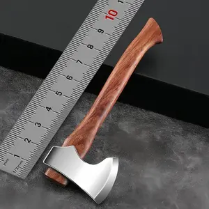 Mini Stainless Steel Axe  Fun Unboxing Tool, Cool Desk Ornament, Handy Home Helper & Unique Gift for Friends