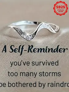 Hot Selling Simple S925 Sterling Silver Ring, Minimalist Wave Pattern Fashion High-End Jewelry for Men and Women, Daily Casual Wear