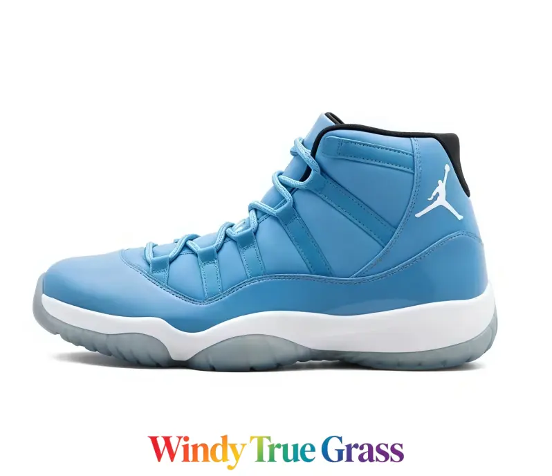 Gloss Leather Casual Sneakers, Solid Bright Blue White Accent High-Top With Buckle Fastening Lace System, Multi-Layer Air Buffer & Wear Resistant Frosted Translucent Outsole, With New Shoe Box, Street Fashion Daily Commute Casual Stroll