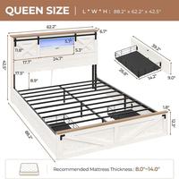 Queen Bed with 2 Drawers