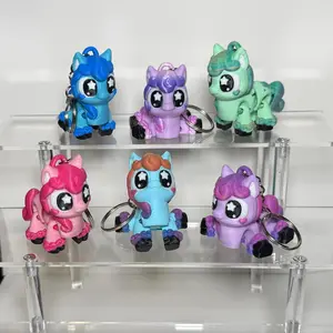 3D Printed Pony Keychains, Pink Pony Keychain, Purple Pony Keychain, cute keychains