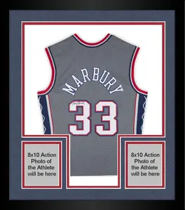 Framed Stephon Marbury New Jersey Nets Autographed Mitchell & Ness 1999-2000 Grey Alternative Swingman Jersey - Fanatics Authentic Certified