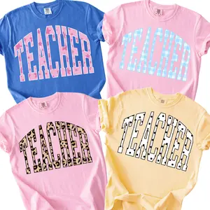 Trendy Teacher Shirt, Comfort Colors Tee, Teacher T-shirt, Gift for Teacher, Polka Dot Teacher, Leopard Teacher