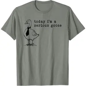 Serious Goose Funny Shirt,, Meme Comfort Shirt Menswear T-Shirt, Gift For Him, Gift For Her