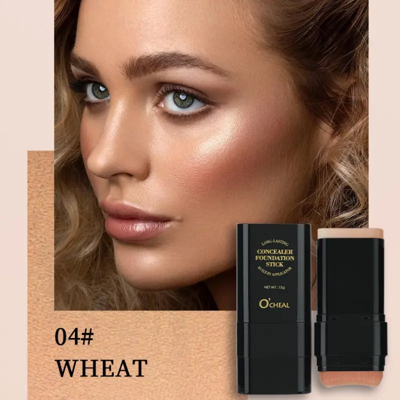 Eraser Foundation Stick Blendable Long Lasting Perfecting Complexion Nose Shadow Facial Concealer Contouring Cream Highlighter Spot Cover Makeup Liquid Concealer Cosmetic 5 Colors