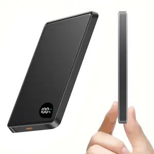 Power Bank 5000mAh, 15W Wireless Charging Small Portable Charger,USB C Slim Compact iPhone Charger, Dual Output Compatible with iPhone, Samsung,Travel Must Haves