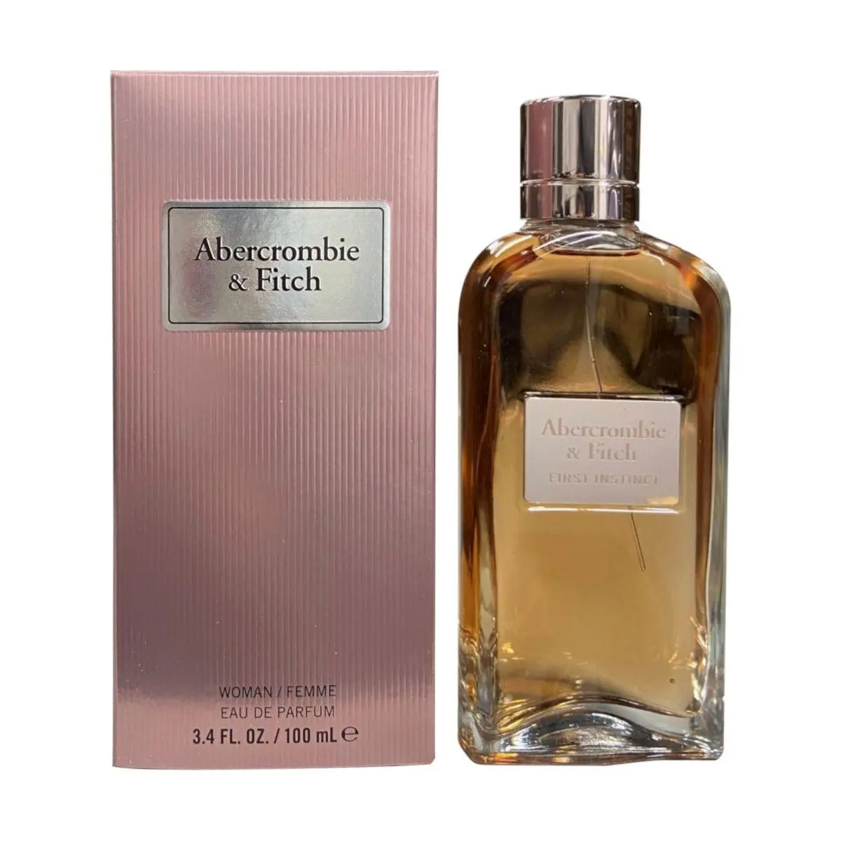 Abercrombie & Fitch First Instinct Women's EDP Spray Fragrance - 3.4 fl oz (3.3 fl oz Option), Boxed New Packaging, Distinctive Warm Amber Scent with Orange Flower Notes, Abercrombie And Fitch, Fragrances, Signature Scent, Boxed Pack