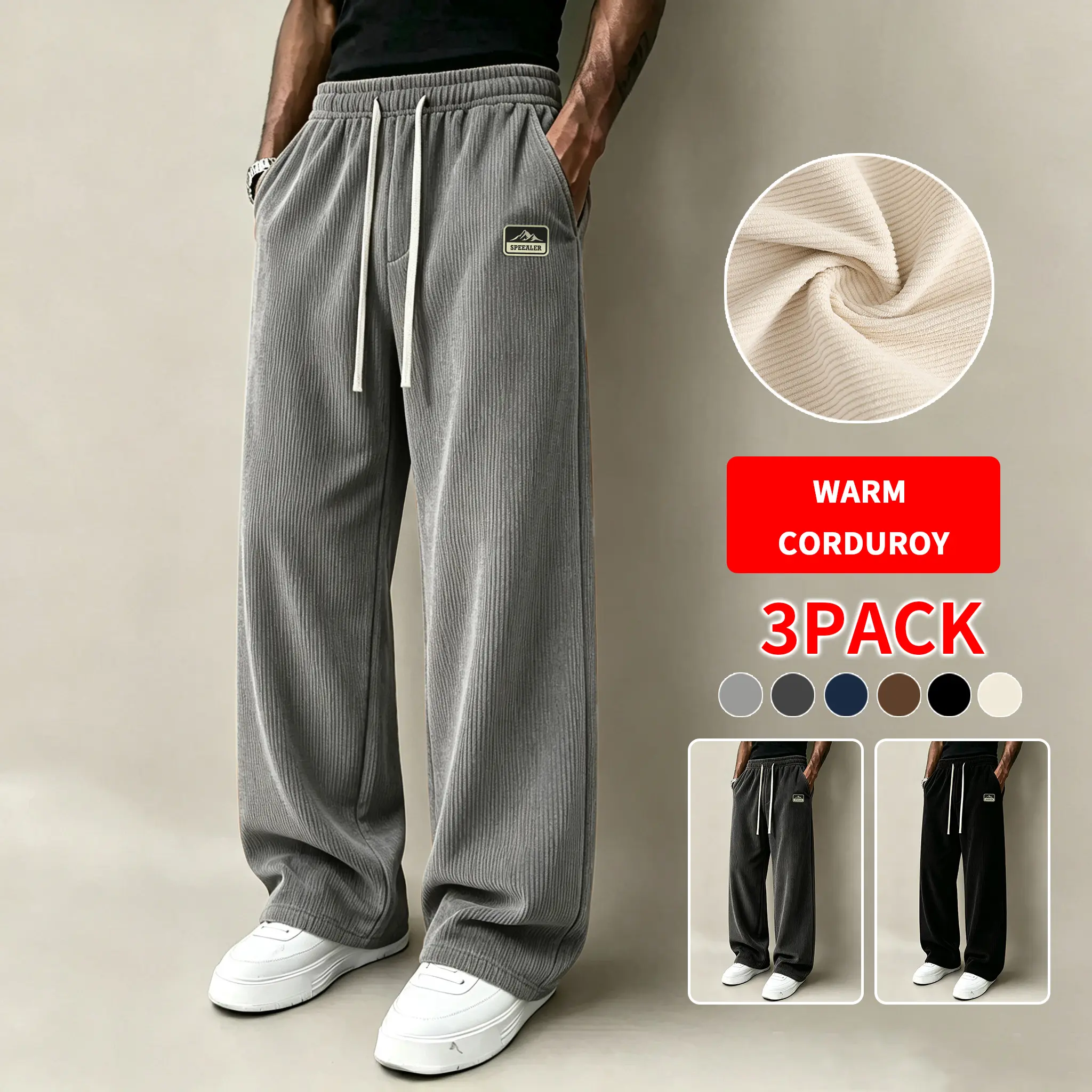 Light gray + dark gray + black