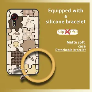 Soft Case Personality Phone Case For Samsung Galaxy Xcover5/SM-G525F Creative Anti-knock Funny Bracelet Solid Color Back Cover Ring Dirt-resistant Youth Protective Cartoon Cute