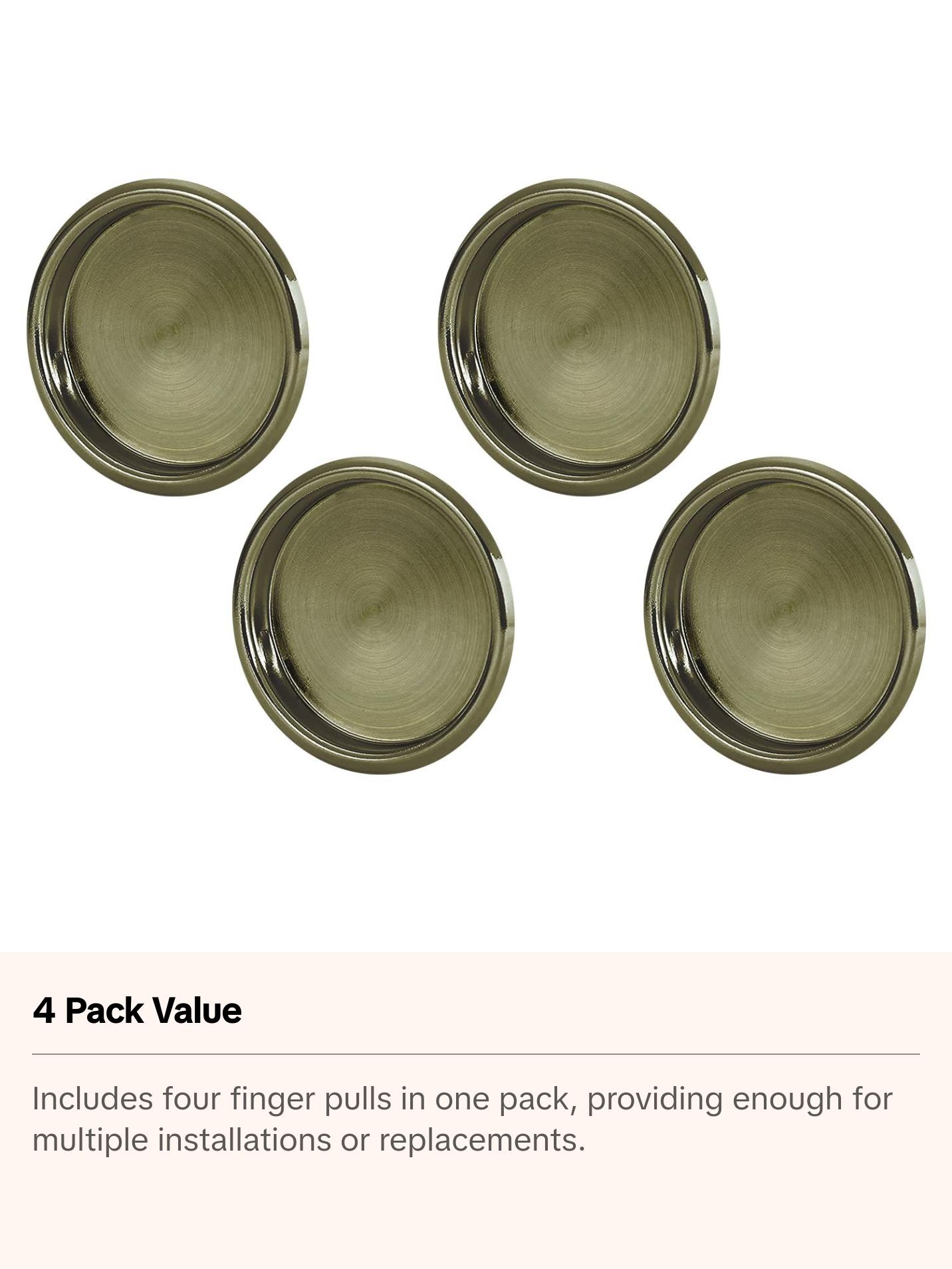 Nuk3y Easy Snap in Closet Door Finger Pull, 2-1/8" , 4 Pack