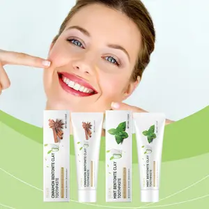 EELHOE Peppermint Volcanic Ash Bentonite Whitening Toothpaste Improves Yellow Teeth And Gently Cleans Tooth Dirt. It Is A Daily Care Toothpaste Oral Antibacterial