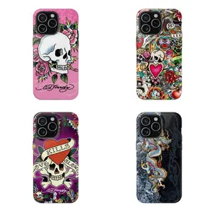 Skull Leopard Tattoo Phone Case Aesthetic Y2k Trendy Tiger Collage for iPhone 16/15/14/13/12/11/17 ProMax Plus for Samsung phones,an excellent gift for men and women.