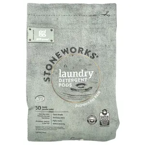 Grab Green Stoneworks®, Laundry Detergent Pods, Fragrance Free, Rain, 50 Loads, 1.65 lbs (750 g)