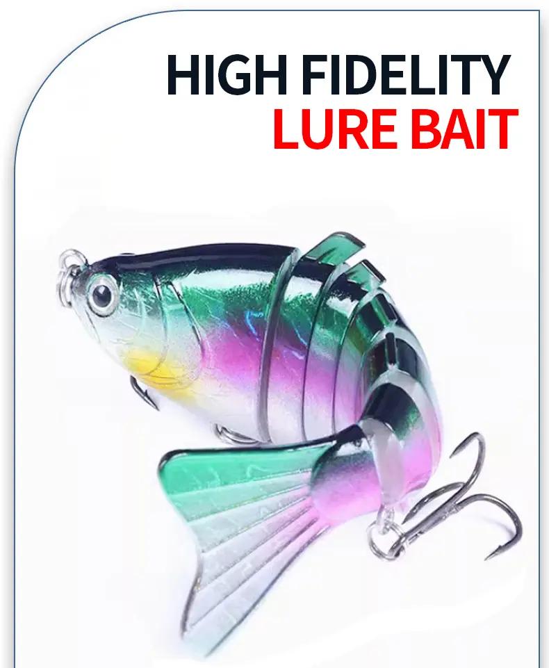 Artificial Fishing Bait withHook,Multi Jointed Swim Crank Fishing Lure 3.9in/0.56oz,Bionic Hard Fishing Bait Suitable for Fresh Water and Saltwater,Slow Sinking Lifelike Swimbait,Outdoor Fishing Equipment for Perfect for Beginners