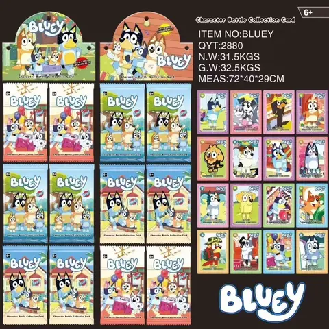 Bluey Cartoon Vibrant Trading Card Series - Durable Boxed Collectible Non-Sports Cards Boxes and Packs, Child-Friendly Mechanics, Interactive Gameplay, Young Collectors’ Set for Growing & Trading