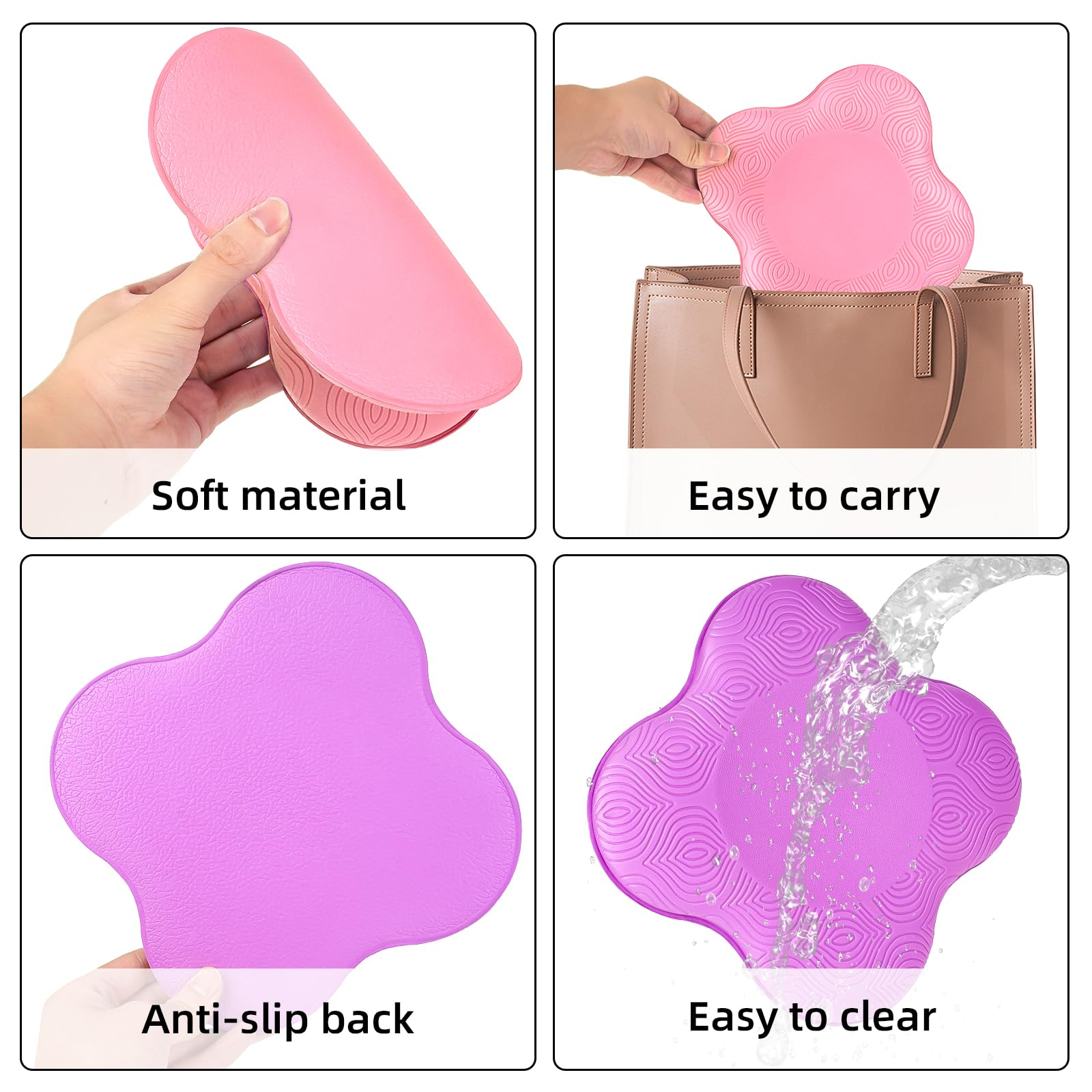 2 Non slip Yoga Knee Pads TPE Durable Material Comfortable Support Foldable and Easy To Carry Suitable for Home Exercise