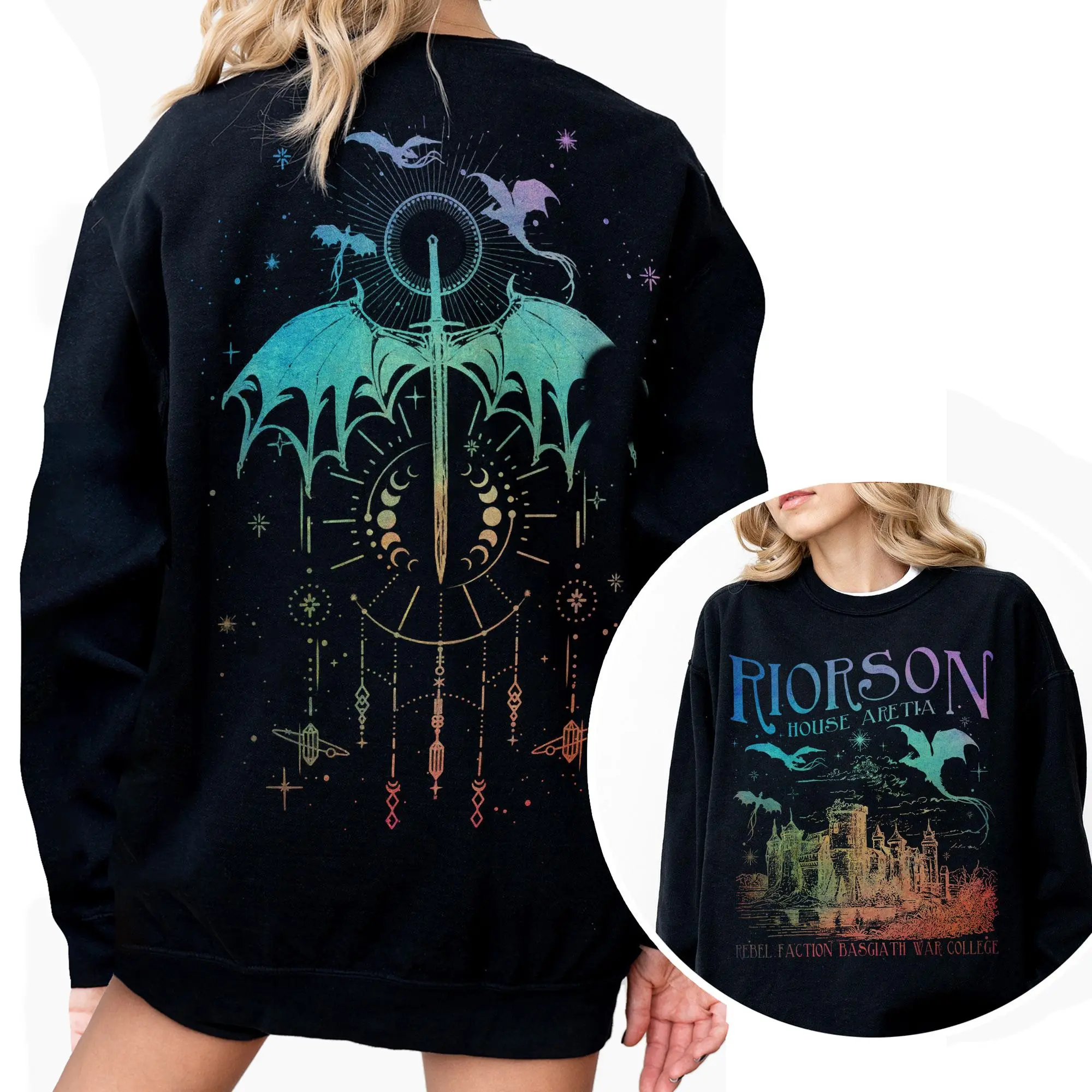 Xaden Riorson House Comfort Colors Shirt, Fourth Wing Shirt, Dragon Rider Bookish, Iron Flame Shirt, Basgiath War College, Violet Sorrengail Crewneck Top
