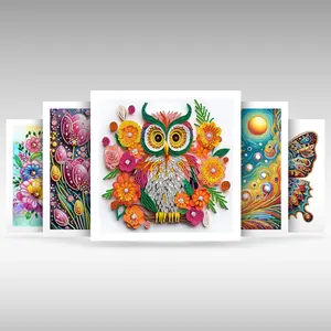 Special Shaped Diamond, 5D Diamond Painting Kits, Frameless, Sparkling Gem, Home Decor, Office Decor, Owe, Eagle, Butterfly, Flowers, Hummingbird, Dog, Cat, Cow,