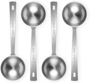 4Pcs Coffee Scoop Spoon - 1 Tablespoon 15ML Stainless Steel Long Handle Measuring Spoons for Ground Coffee Loose Tea and Powder