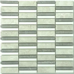 Marina Linear Mosaic Marble Honed Mosaic Tile