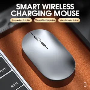 Wireless Bluetooth-compatible Mouse, 2.4g USB Dual Mode, Silent Click, Rechargeable, 3-Speed Dpi, Slim Design for Laptop PC Tablet Phone, Ergonomic Mouse