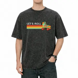 Retro Roller Skate Tee – 80s Washed Style Shirt for Skating Parties